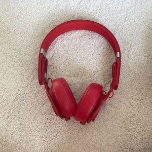Red beats headphones - not wireless